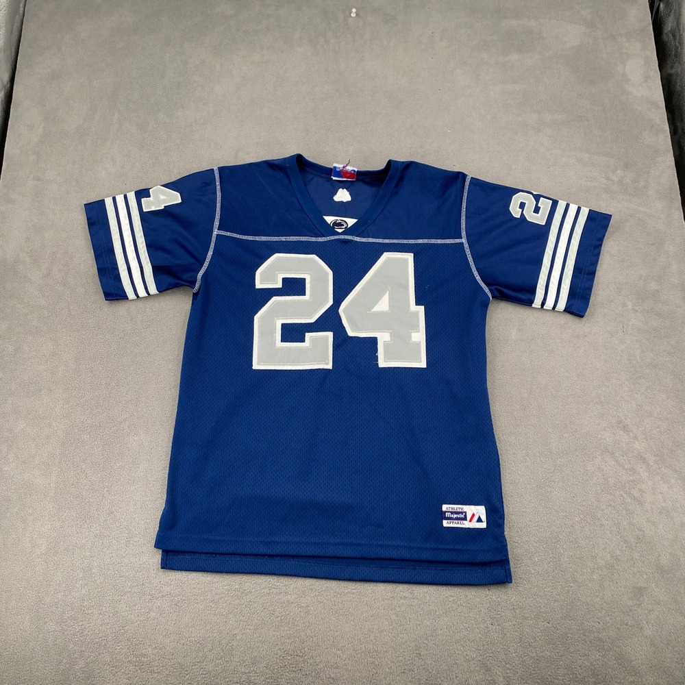 Majestic Penn State Nittany Lions Football Jersey Navy Blue Youth XL 24 Mesh